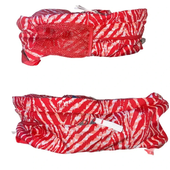 Jansport big student Backpack Red Orange Zebra Chevron Striped large - Picture 4 of 8